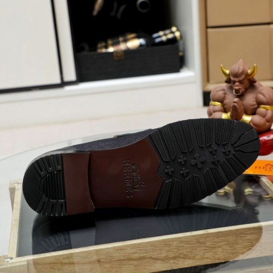 HERMES Nice coordination attracts attention 2024SS Men's business shoes HERMES Nice coordination attracts attention 2024SS Men's business shoes