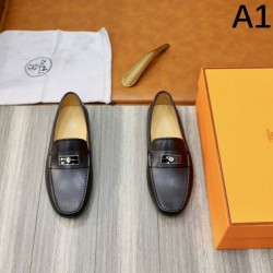 HERMES Sale at an attractive price 2024SS Men's business shoes
