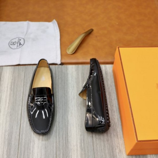 HERMES Sale at an attractive price 2024SS Men's business shoes HERMES Sale at an attractive price 2024SS Men's business shoes