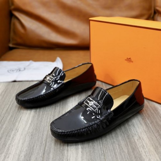 HERMES Sale at an attractive price 2024SS Men's business shoes HERMES Sale at an attractive price 2024SS Men's business shoes