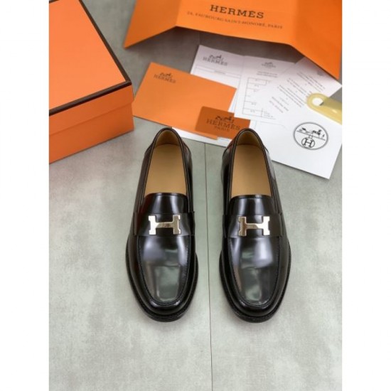 HERMES Vintage 2024SS Men's Business Shoes HERMES Vintage 2024SS Men's Business Shoes