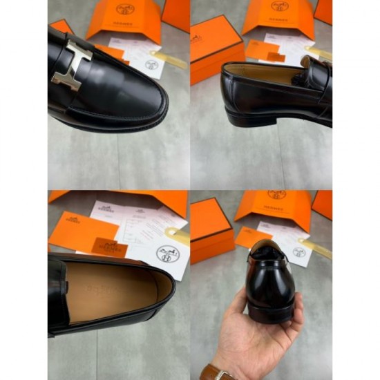 HERMES Vintage 2024SS Men's Business Shoes HERMES Vintage 2024SS Men's Business Shoes