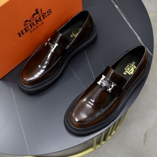 HERMES Timeless 2024SS Men's Business Shoes HERMES Timeless 2024SS Men's Business Shoes