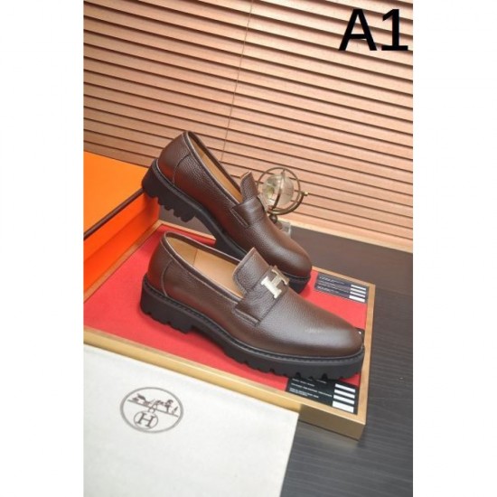 2024FW Men's business shoes HERMES Autumn/Winter new products that are highly regarded 2024FW Men's business shoes HERMES Autumn/Winter new products that are highly regarded