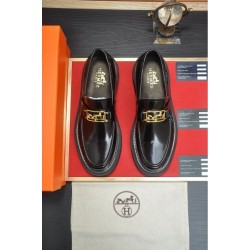 2024FW Men's Business Shoes HERMES Items with high expectations