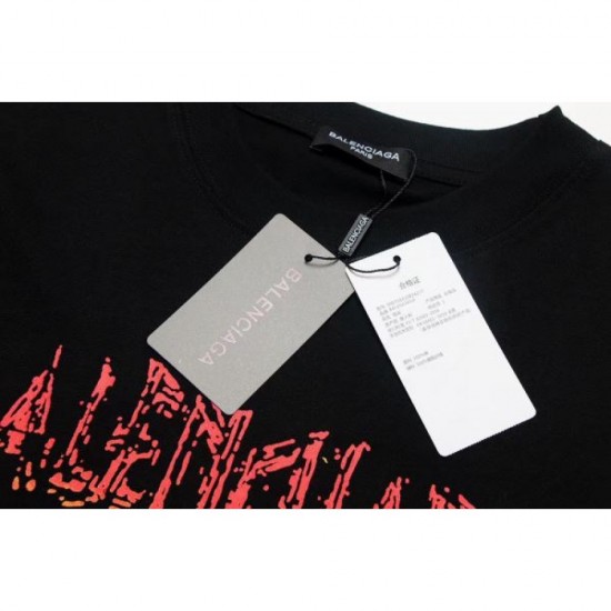 2024SS Super Rare Hard to Obtain BALENCIAGA Short Sleeve T-Shirt 2024SS Super Rare Hard to Obtain BALENCIAGA Short Sleeve T-Shirt