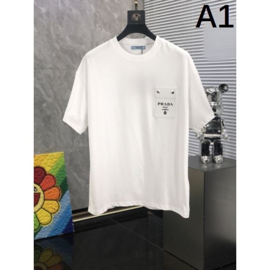2024SS PRADA short sleeve T-shirt loved by celebrities and celebrities 2024SS PRADA short sleeve T-shirt loved by celebrities and celebrities