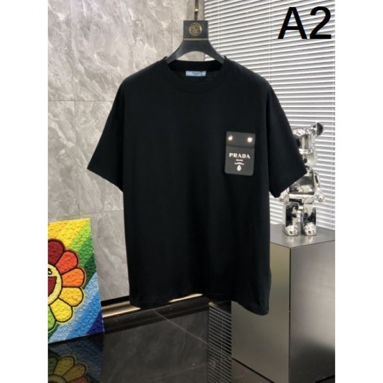 2024SS PRADA short sleeve T-shirt loved by celebrities and celebrities 2024SS PRADA short sleeve T-shirt loved by celebrities and celebrities