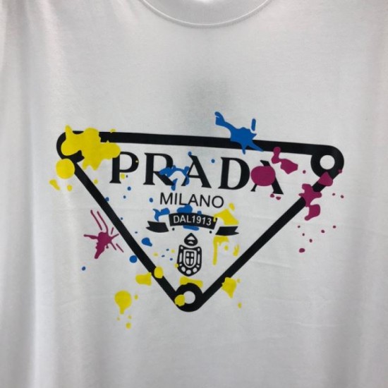 2024SS This season's explosively popular standard product PRADA Short sleeve T-shirt 2024SS This season's explosively popular standard product PRADA Short sleeve T-shirt