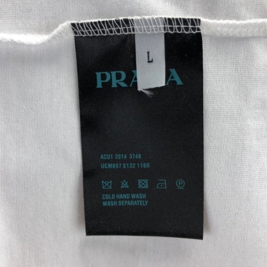 2024SS This season's explosively popular standard product PRADA Short sleeve T-shirt 2024SS This season's explosively popular standard product PRADA Short sleeve T-shirt