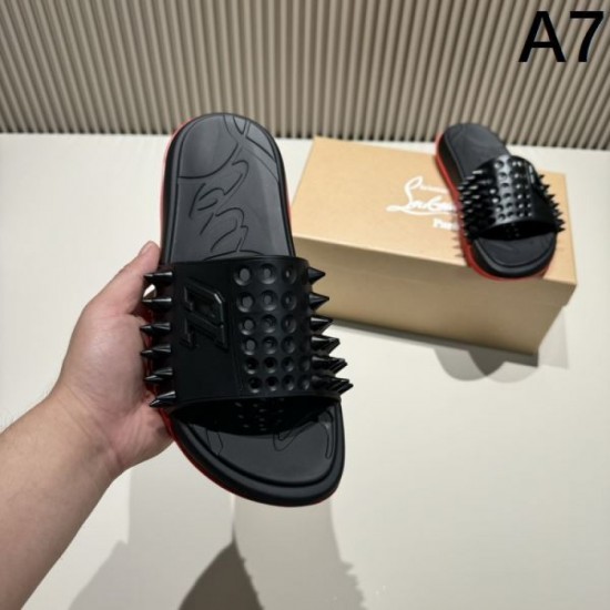 CHRISTIAN LOUBOUTIN Christian Louboutin Summer Popular 2024SS Men's Slippers CHRISTIAN LOUBOUTIN Christian Louboutin Summer Popular 2024SS Men's Slippers