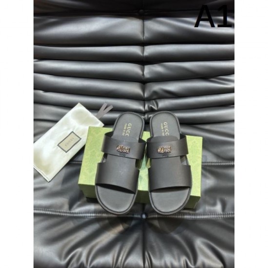 GUCCI Gucci Latest Ahead Stylish Logo 2024SS Men's Slippers GUCCI Gucci Latest Ahead Stylish Logo 2024SS Men's Slippers
