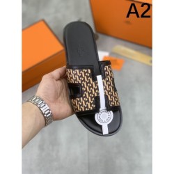 HERMES Classic Tops 2024SS Men's Slippers