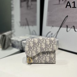 DIOR 2024SS Summery and refreshing impression tri-fold wallet