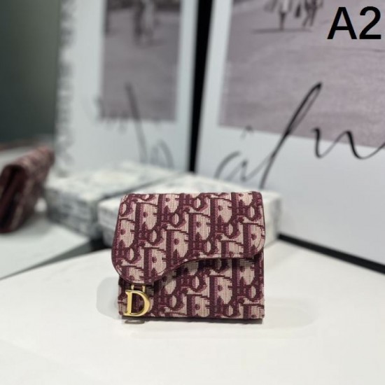 DIOR 2024SS Summery and refreshing impression tri-fold wallet DIOR 2024SS Summery and refreshing impression tri-fold wallet