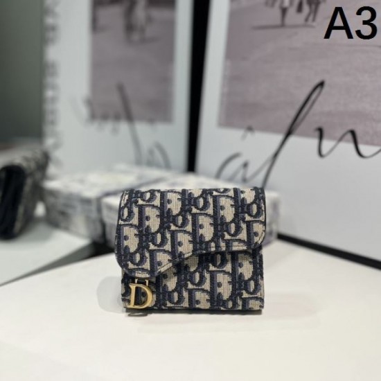 DIOR 2024SS Summery and refreshing impression tri-fold wallet DIOR 2024SS Summery and refreshing impression tri-fold wallet