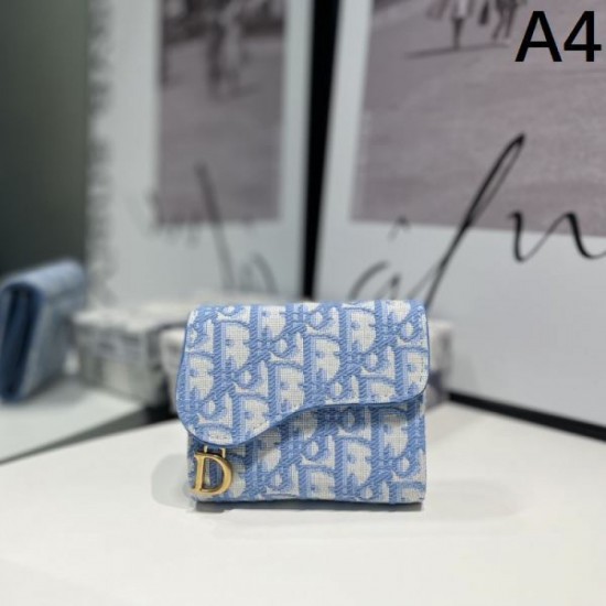 DIOR 2024SS Summery and refreshing impression tri-fold wallet DIOR 2024SS Summery and refreshing impression tri-fold wallet