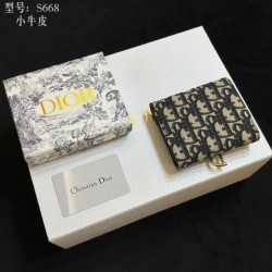 DIOR 2024SS Magazine New Spring/Summer Arrival Trifold Wallet