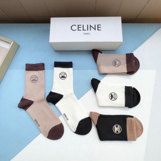 2024SS Socks CELINE CELINE Used by celebrities and celebrities 2024SS Socks CELINE CELINE Used by celebrities and celebrities