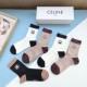 2024SS Socks CELINE CELINE Used by celebrities and celebrities 2024SS Socks CELINE CELINE Used by celebrities and celebrities