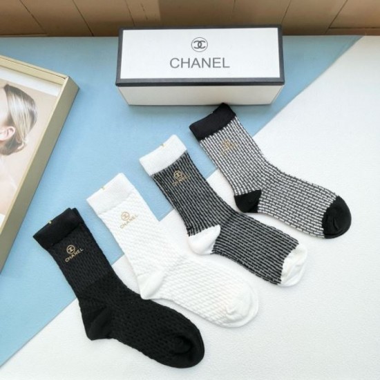 2024SS Socks CHANEL Highly used by fashionable people 2024SS Socks CHANEL Highly used by fashionable people