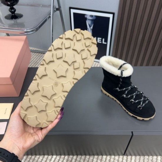 MIU MIU 2024FW Women's Boots Popular Standard Popular MIU MIU 2024FW Women's Boots Popular Standard Popular