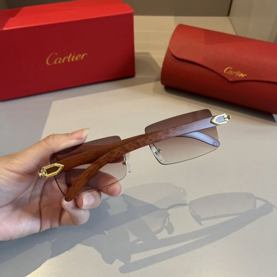 CARTIER Cartier 2024SS Sunglasses A must-have item for fashion people CARTIER Cartier 2024SS Sunglasses A must-have item for fashion people