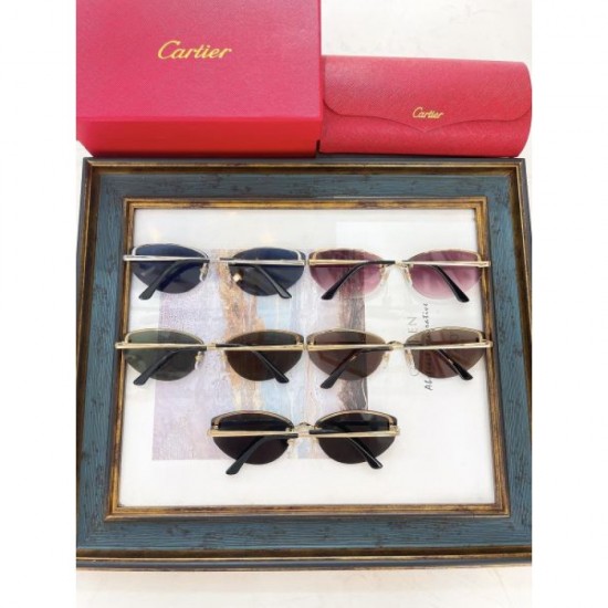 2024FW Sunglasses CARTIER Cartier Popular among fashionable people 2024FW Sunglasses CARTIER Cartier Popular among fashionable people