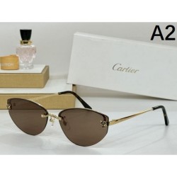 2024FW Sunglasses CARTIER Cartier classic street style
