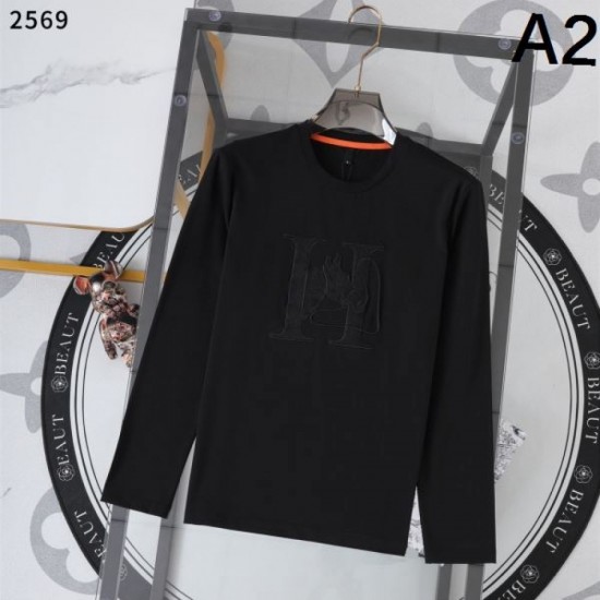 2025 Fall/Winter Long Sleeve T-shirt HERMES Hermes A classic luxury brand loved by celebrities 2025 Fall/Winter Long Sleeve T-shirt HERMES Hermes A classic luxury brand loved by celebrities
