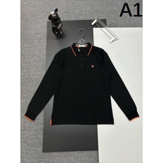2025FW Long sleeve T-shirt HERMES Top trend sophisticated design