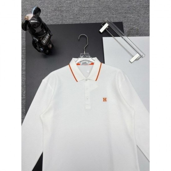 2025FW Long sleeve T-shirt HERMES Top trend sophisticated design