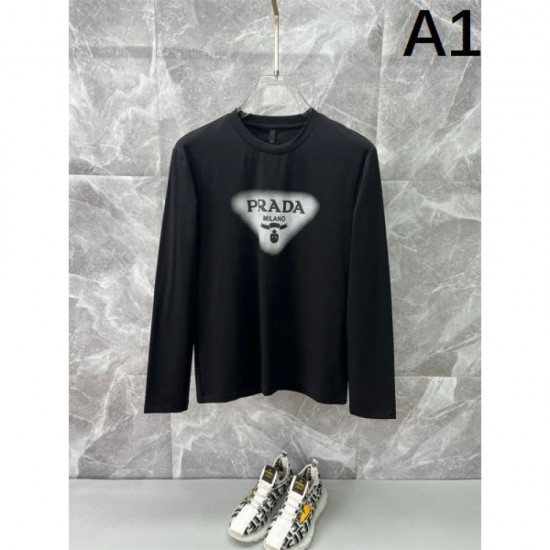 2025FW Long Sleeve T-shirt PRADA Popular model favorite item