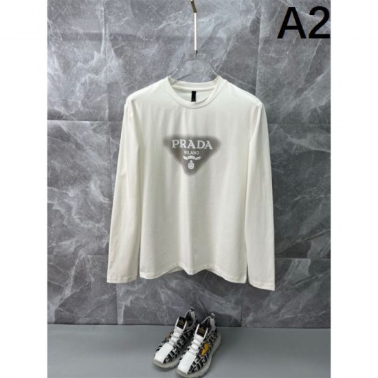 2025FW Long Sleeve T-shirt PRADA Popular model favorite item