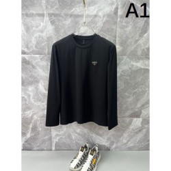 2025FW Long Sleeve T-shirt PRADA Popular items are back in stock