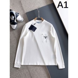 2025FW Long Sleeve T-shirt PRADA Prada No.1 Selling Big Hit Model