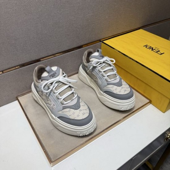 2025 Fall/Winter New FENDI Men's Casual Shoes Attractive Limited Print