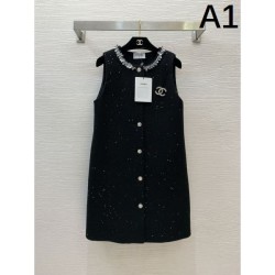 2025SS Dress CHANEL Chanel Exceptional Brand Print