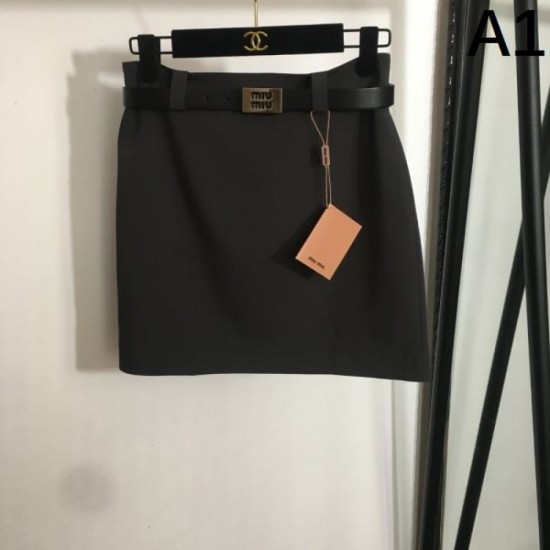 2025SS Skirt MIU MIU Miu Miu Half Price Sale Difficult 2025SS Skirt MIU MIU Miu Miu Half Price Sale Difficult