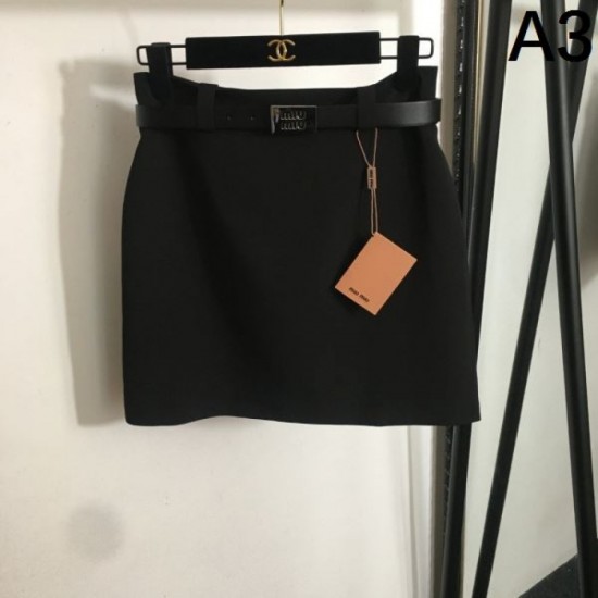 2025SS Skirt MIU MIU Miu Miu Half Price Sale Difficult 2025SS Skirt MIU MIU Miu Miu Half Price Sale Difficult
