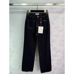 CHANEL Denim Pants 2025 New Autumn/Winter Featured Autumn/Winter Featured Model by Many Users