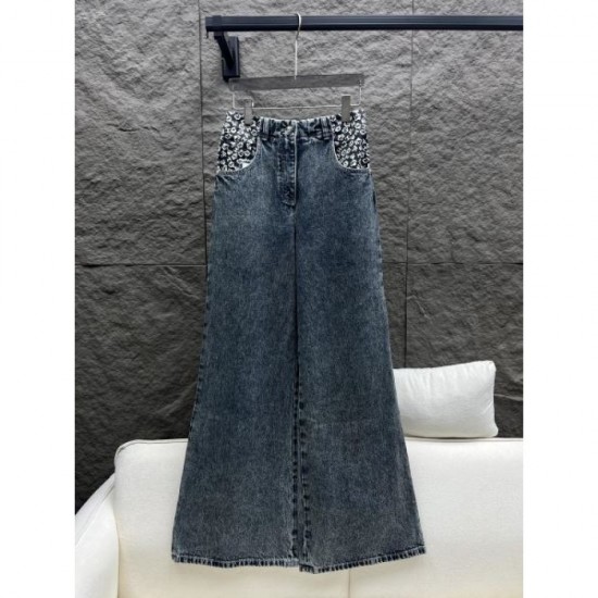 CHANEL Denim Pants 2025 New Autumn/Winter Recommended model for daily use CHANEL Denim Pants 2025 New Autumn/Winter Recommended model for daily use