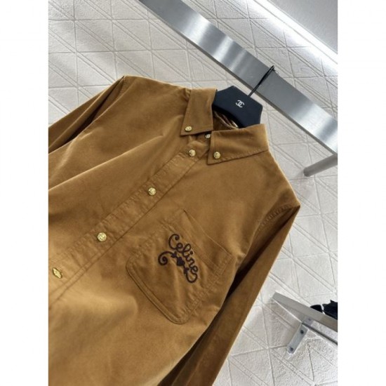 2025FW Shirt CELINE Latest Work Adult Elegant Talking