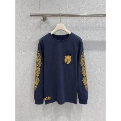 CHROME HEARTS Long Sleeve T-shirt 2025 Fall/Winter New Fall/Winter Color Check