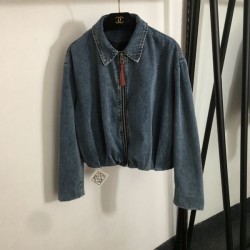 2025FW Denim Jacket LOEWE Elegant Casual Luxurious finish