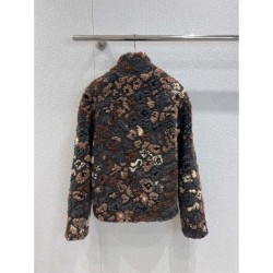 LOUIS VUITTON Sheep Boa Coat 2025 New Autumn/Winter Luxury design with a retro feel
