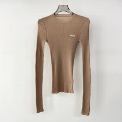 2025FW Long Sleeve Tops MIU MIU Miu Miu A must-see for fashionable girls A luxurious new item