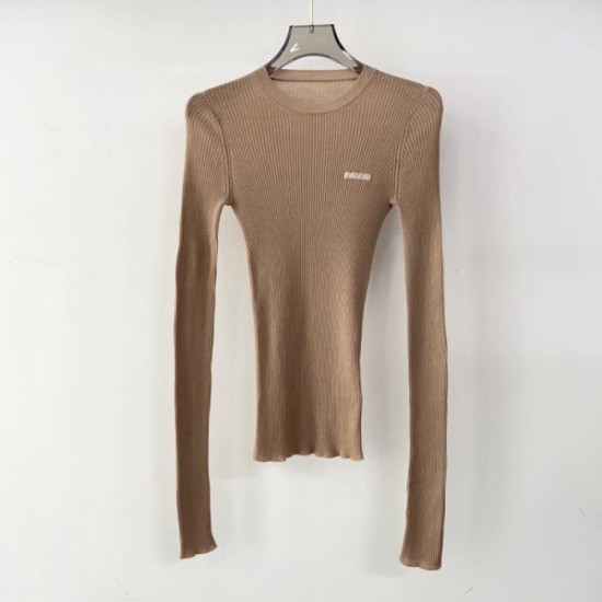 2025FW Long Sleeve Tops MIU MIU Miu Miu A must-see for fashionable girls A luxurious new item 2025FW Long Sleeve Tops MIU MIU Miu Miu A must-see for fashionable girls A luxurious new item