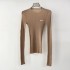 2025FW Long Sleeve Tops MIU MIU Miu Miu A must-see for fashionable girls A luxurious new item