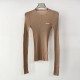 2025FW Long Sleeve Tops MIU MIU Miu Miu A must-see for fashionable girls A luxurious new item 2025FW Long Sleeve Tops MIU MIU Miu Miu A must-see for fashionable girls A luxurious new item